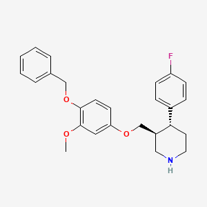 molecular formula C₂₆H₂₈FNO₃ B1140673 (3S,4R)-4-(4-氟苯基)-3-[[3-甲氧基-4-(苄氧基)苯氧基]甲基]哌啶 CAS No. 600135-89-5