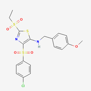 4-[(4-chlorophenyl)sulfonyl]-2-(ethylsulfonyl)-N-(4-methoxybenzyl)-1,3-thiazol-5-amine