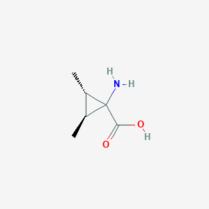 molecular formula C6H11NO2 B1140674 rel-(2S,3S)-1-Amino-2,3-dimethylcyclopropanecarboxylic acid CAS No. 103348-90-9