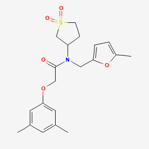 molecular formula C20H25NO5S B11406751 2-(3,5-dimethylphenoxy)-N-(1,1-dioxidotetrahydrothiophen-3-yl)-N-[(5-methylfuran-2-yl)methyl]acetamide 