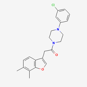 1-(3-Chlorophenyl)-4-[(6,7-dimethyl-1-benzofuran-3-yl)acetyl]piperazine