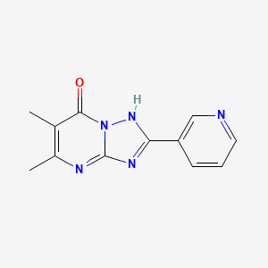 molecular formula C12H11N5O B11406774 5,6-Dimethyl-2-pyridin-3-yl-4H-[1,2,4]triazolo[1,5-a]pyrimidin-7-one 