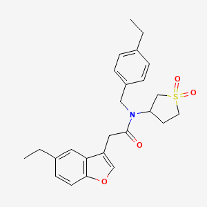 N-(1,1-dioxidotetrahydrothiophen-3-yl)-2-(5-ethyl-1-benzofuran-3-yl)-N-(4-ethylbenzyl)acetamide