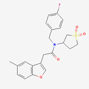 N-(1,1-dioxidotetrahydrothiophen-3-yl)-N-(4-fluorobenzyl)-2-(5-methyl-1-benzofuran-3-yl)acetamide