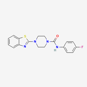 4-(1,3-benzothiazol-2-yl)-N-(4-fluorophenyl)piperazine-1-carboxamide