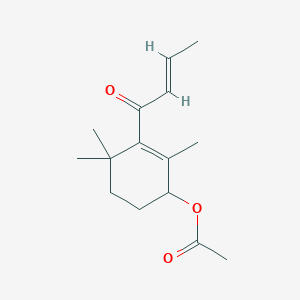 molecular formula C₁₅H₂₂O₃ B1140680 (2E)-1-[3-(Acetyloxy)-2,6,6-trimethyl-1-cyclohexen-1-YL]-2-buten-1-one CAS No. 945426-71-1