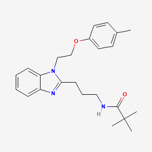 2,2-dimethyl-N-(3-{1-[2-(4-methylphenoxy)ethyl]-1H-benzimidazol-2-yl}propyl)propanamide