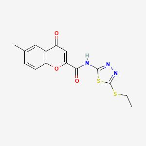 N-[5-(ethylsulfanyl)-1,3,4-thiadiazol-2-yl]-6-methyl-4-oxo-4H-chromene-2-carboxamide