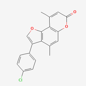 3-(4-chlorophenyl)-4,9-dimethyl-7H-furo[2,3-f]chromen-7-one