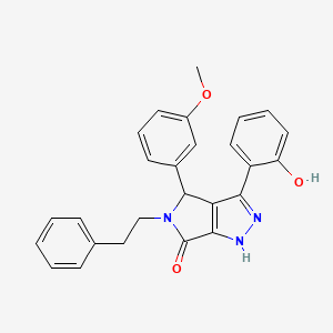 3-(2-hydroxyphenyl)-4-(3-methoxyphenyl)-5-(2-phenylethyl)-4,5-dihydropyrrolo[3,4-c]pyrazol-6(2H)-one