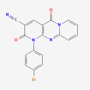 7-(4-bromophenyl)-2,6-dioxo-1,7,9-triazatricyclo[8.4.0.03,8]tetradeca-3(8),4,9,11,13-pentaene-5-carbonitrile