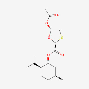 molecular formula C₁₆H₂₆O₅S B1140683 (2R,5S)-L-薄荷醇-5-(乙酰氧基)-1,3-氧硫杂环己烷-2-羧酸酯 CAS No. 147126-65-6