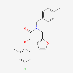 molecular formula C22H22ClNO3 B11406832 2-(4-chloro-2-methylphenoxy)-N-(furan-2-ylmethyl)-N-(4-methylbenzyl)acetamide 