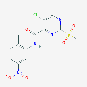 5-chloro-N-(2-methyl-5-nitrophenyl)-2-(methylsulfonyl)pyrimidine-4-carboxamide