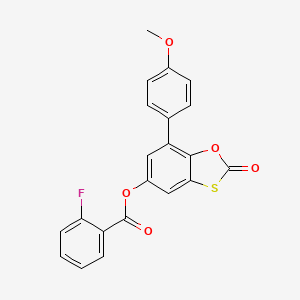 7-(4-Methoxyphenyl)-2-oxo-1,3-benzoxathiol-5-yl 2-fluorobenzoate