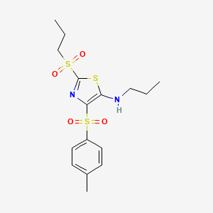 4-[(4-methylphenyl)sulfonyl]-N-propyl-2-(propylsulfonyl)-1,3-thiazol-5-amine