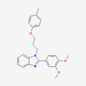 2-(3,4-dimethoxyphenyl)-1-[3-(4-methylphenoxy)propyl]-1H-benzimidazole