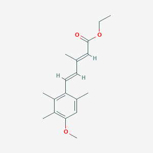 molecular formula C₁₈H₂₄O₃ B1140685 Ethyl-5-(4-methoxy-2,3,6-trimethylphenyl)-3-methyl-2,4-pentadienoate CAS No. 167637-41-4