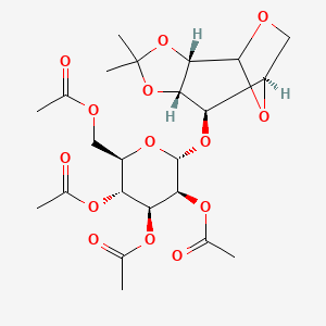 molecular formula C₂₃H₃₂O₁₄ B1140686 1,6-脱水-2,3-O-(1-异丙基)-4-O-(2,3,4,6-四-O-乙酰基-α-D-甘露糖吡喃糖基)-β-D-甘露糖吡喃糖 CAS No. 67591-05-3