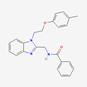 N-({1-[2-(4-methylphenoxy)ethyl]-1H-benzimidazol-2-yl}methyl)benzamide