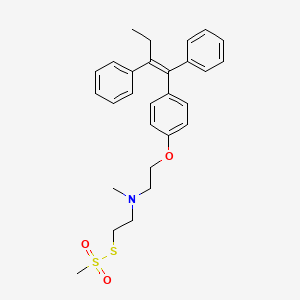 molecular formula C₂₈H₃₃NO₃S₂ B1140688 N-Desmethyl Tamoxifen Methanethiosulfonate CAS No. 1025678-19-6