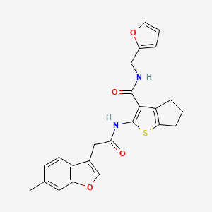 N-(furan-2-ylmethyl)-2-{[(6-methyl-1-benzofuran-3-yl)acetyl]amino}-5,6-dihydro-4H-cyclopenta[b]thiophene-3-carboxamide