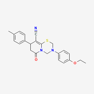 3-(4-ethoxyphenyl)-8-(4-methylphenyl)-6-oxo-3,4,7,8-tetrahydro-2H,6H-pyrido[2,1-b][1,3,5]thiadiazine-9-carbonitrile