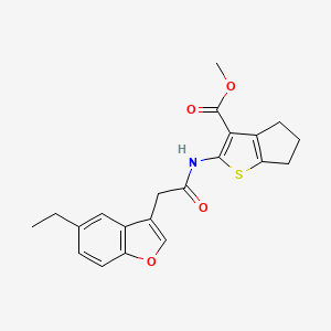 methyl 2-{[(5-ethyl-1-benzofuran-3-yl)acetyl]amino}-5,6-dihydro-4H-cyclopenta[b]thiophene-3-carboxylate