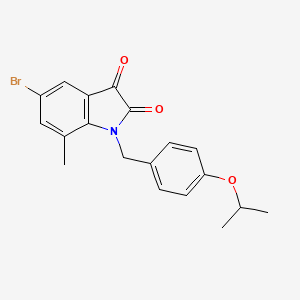 5-bromo-7-methyl-1-[4-(propan-2-yloxy)benzyl]-1H-indole-2,3-dione