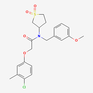 2-(4-chloro-3-methylphenoxy)-N-(1,1-dioxidotetrahydrothiophen-3-yl)-N-(3-methoxybenzyl)acetamide