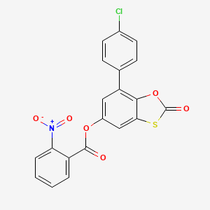 7-(4-Chlorophenyl)-2-oxo-1,3-benzoxathiol-5-yl 2-nitrobenzoate