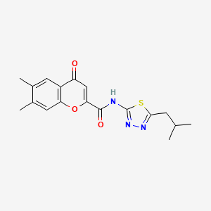 6,7-dimethyl-N-[5-(2-methylpropyl)-1,3,4-thiadiazol-2-yl]-4-oxo-4H-chromene-2-carboxamide