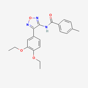 N-[4-(3,4-diethoxyphenyl)-1,2,5-oxadiazol-3-yl]-4-methylbenzamide