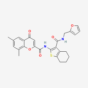 N-{3-[(furan-2-ylmethyl)carbamoyl]-4,5,6,7-tetrahydro-1-benzothiophen-2-yl}-6,8-dimethyl-4-oxo-4H-chromene-2-carboxamide