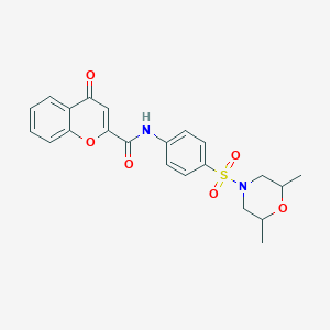 N-{4-[(2,6-dimethylmorpholin-4-yl)sulfonyl]phenyl}-4-oxo-4H-chromene-2-carboxamide