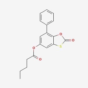 2-Oxo-7-phenyl-1,3-benzoxathiol-5-yl pentanoate