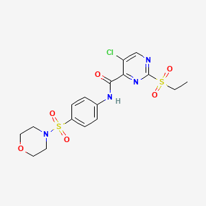 5-chloro-2-(ethylsulfonyl)-N-[4-(morpholin-4-ylsulfonyl)phenyl]pyrimidine-4-carboxamide