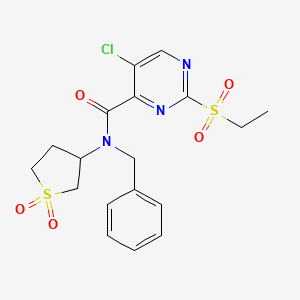 N-benzyl-5-chloro-N-(1,1-dioxidotetrahydrothiophen-3-yl)-2-(ethylsulfonyl)pyrimidine-4-carboxamide