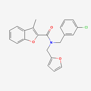 N-(3-chlorobenzyl)-N-(furan-2-ylmethyl)-3-methyl-1-benzofuran-2-carboxamide