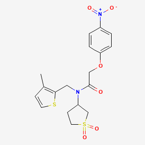 N-(1,1-dioxidotetrahydrothiophen-3-yl)-N-[(3-methylthiophen-2-yl)methyl]-2-(4-nitrophenoxy)acetamide