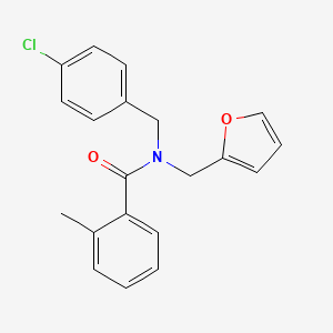 N-(4-chlorobenzyl)-N-(furan-2-ylmethyl)-2-methylbenzamide