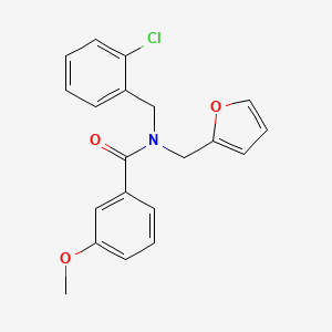 molecular formula C20H18ClNO3 B11407062 N-(2-chlorobenzyl)-N-(furan-2-ylmethyl)-3-methoxybenzamide 