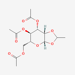 molecular formula C₁₄H₂₀O₉ B1140707 3,4,6-三-O-乙酰基-1,2-O-乙叉基-β-D-甘露吡喃糖苷 CAS No. 630102-81-7