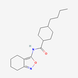 molecular formula C18H28N2O2 B11407076 4-butyl-N-(4,5,6,7-tetrahydro-2,1-benzoxazol-3-yl)cyclohexanecarboxamide 