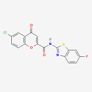 6-chloro-N-(6-fluoro-1,3-benzothiazol-2-yl)-4-oxo-4H-chromene-2-carboxamide