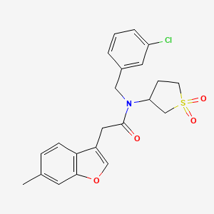 N-(3-chlorobenzyl)-N-(1,1-dioxidotetrahydrothiophen-3-yl)-2-(6-methyl-1-benzofuran-3-yl)acetamide