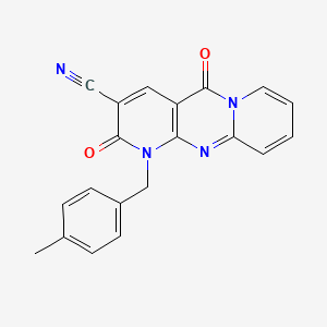 7-[(4-methylphenyl)methyl]-2,6-dioxo-1,7,9-triazatricyclo[8.4.0.03,8]tetradeca-3(8),4,9,11,13-pentaene-5-carbonitrile