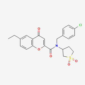 N-(4-chlorobenzyl)-N-(1,1-dioxidotetrahydrothiophen-3-yl)-6-ethyl-4-oxo-4H-chromene-2-carboxamide