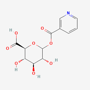 molecular formula C₁₂H₁₃NO₈ B1140715 Nicotinic Acid Acyl-beta-D-glucuronide CAS No. 24719-73-1