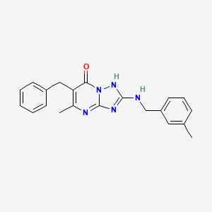 molecular formula C21H21N5O B11407157 6-benzyl-5-methyl-2-[(3-methylbenzyl)amino][1,2,4]triazolo[1,5-a]pyrimidin-7(4H)-one 